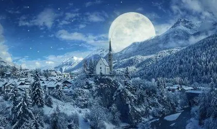 Pełnia śnieżnego księżyca